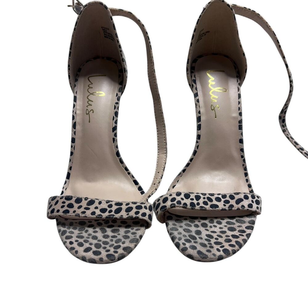 Lulus ankle strap cheetah print heels